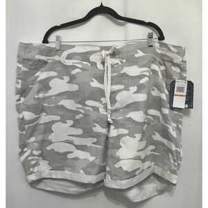 New Women's Plus Democracy Shorts Size 24 Grey/White Camo Spring/Summer